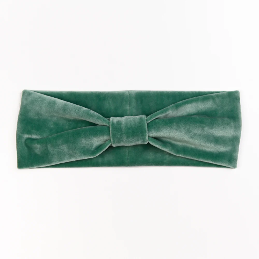 Κορδέλα βελουτέ γυναικεία dusty mint